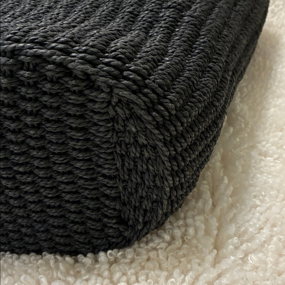 Coach Large Black woven Straw Tote - Picture 7 of 12